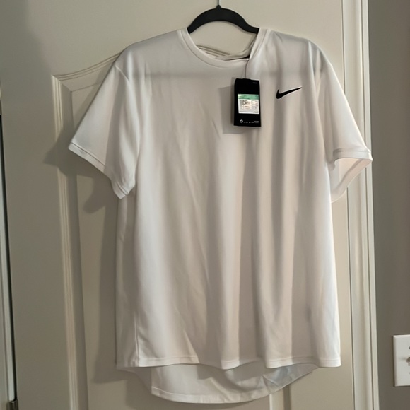 Nike Shirts Mens Nike Dry Fit Standard Fit Extra Large White Tennis